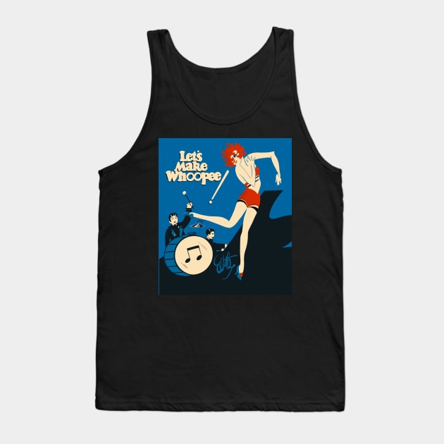 Let’s Make Whoopee! Jazz Vintage Poster Tank Top by NattyDesigns